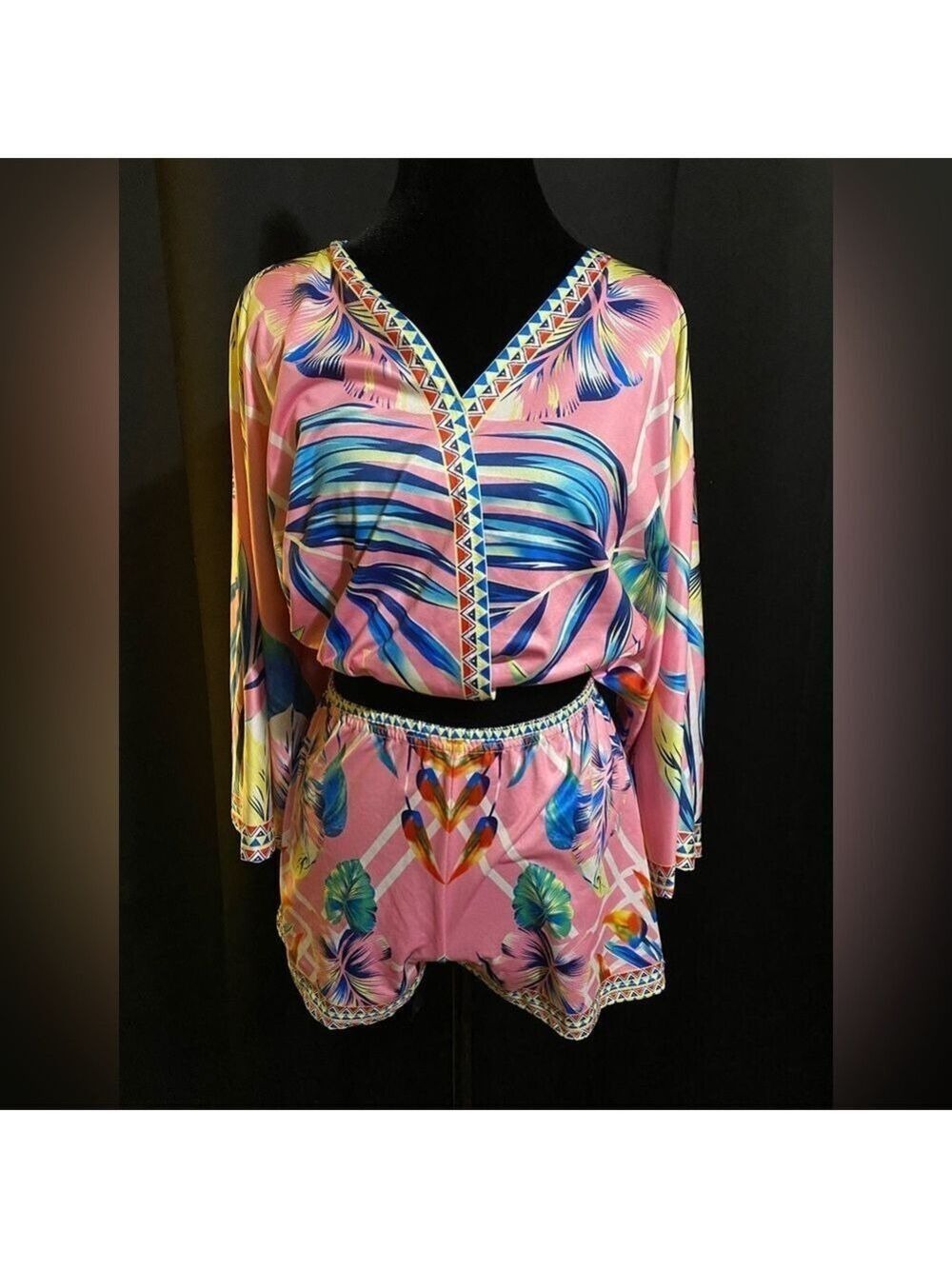 Tropical Pink Floral short set